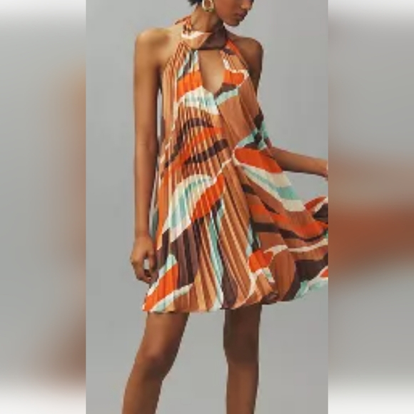 Hutch Multicolor Halter Mini Dress S - Picture 1 of 3